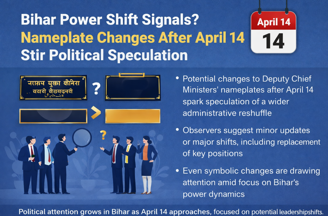 Bihar Power Shift Signals? Nameplate Changes After April 14 Stir Political Speculation