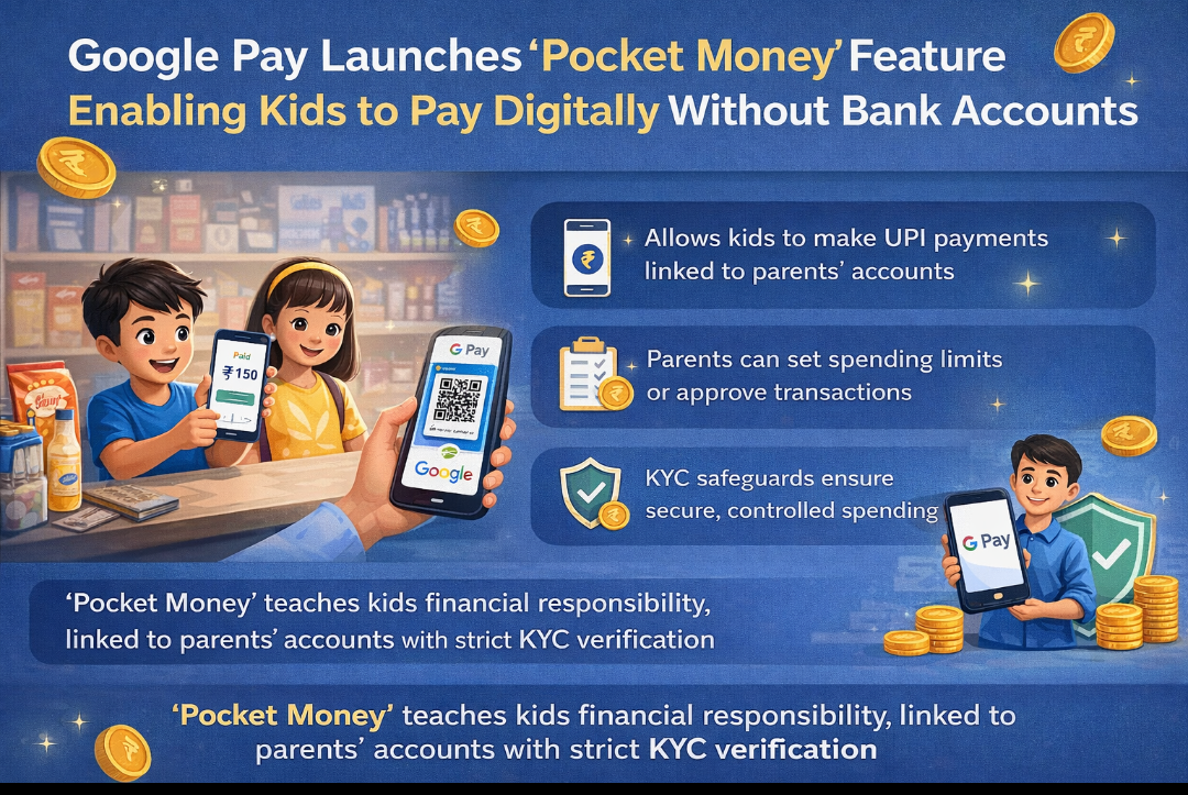 Google Pay Launches ‘Pocket Money’ Feature, Enabling Kids to Pay Digitally Without Bank Accounts