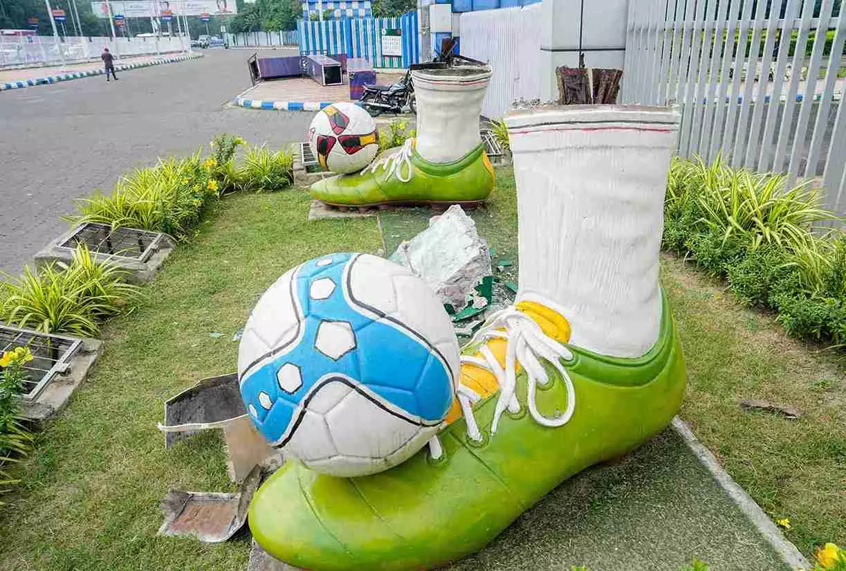 Controversial Football Sculpture Outside Salt Lake Stadium Demolished
