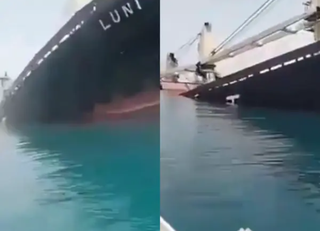 Cargo Ship Sinks After Hormuz Strait Collision