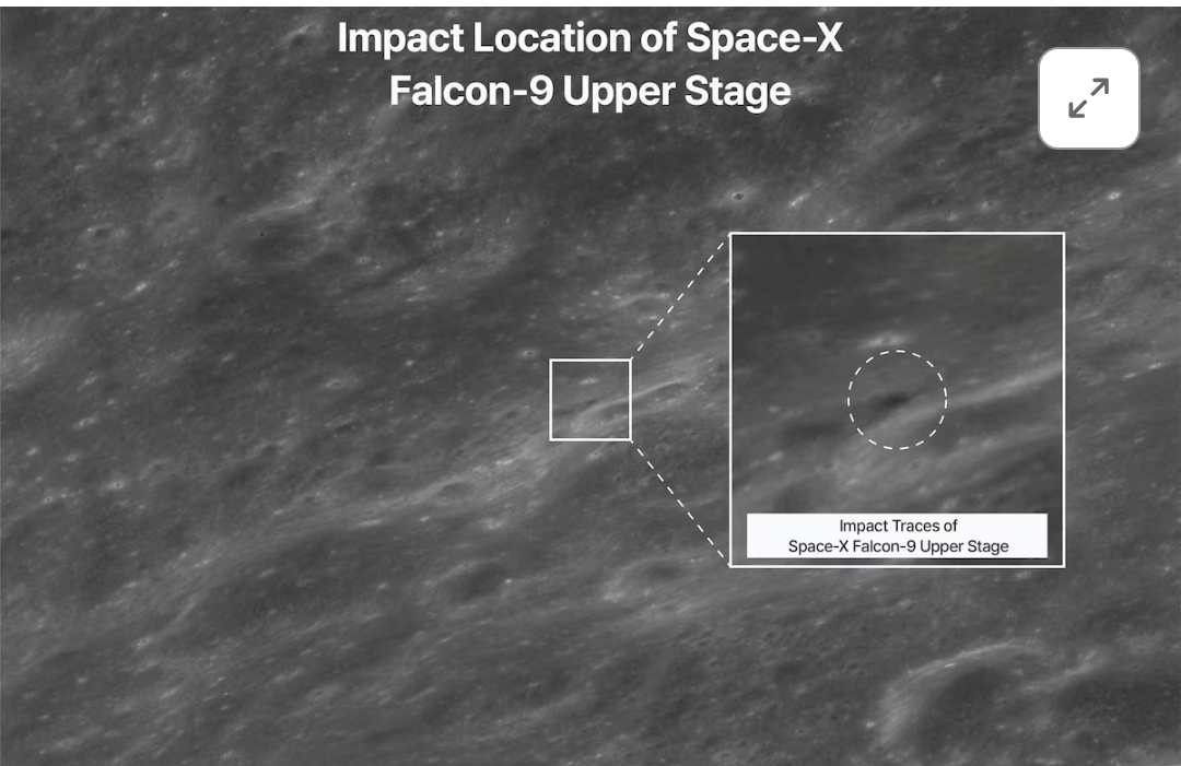 Moon Impact Images Reveal SpaceX Rocket Crash Aftermath