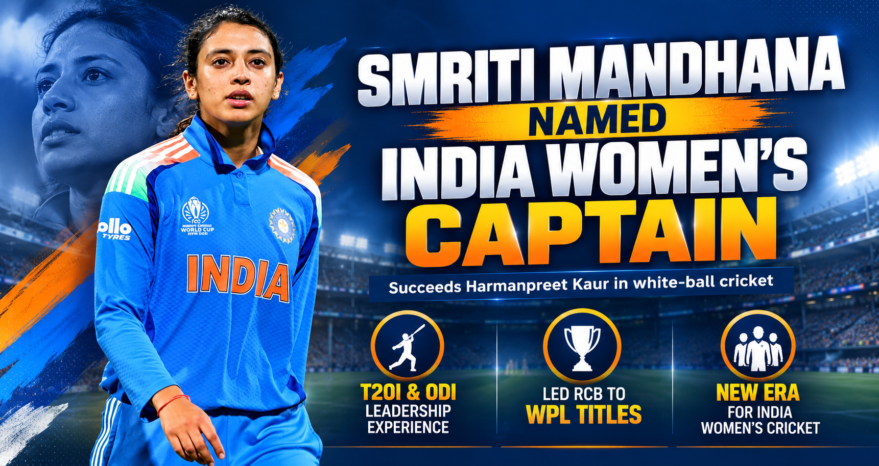 Smriti Mandhana Named India Women’s Cricket Team Captain