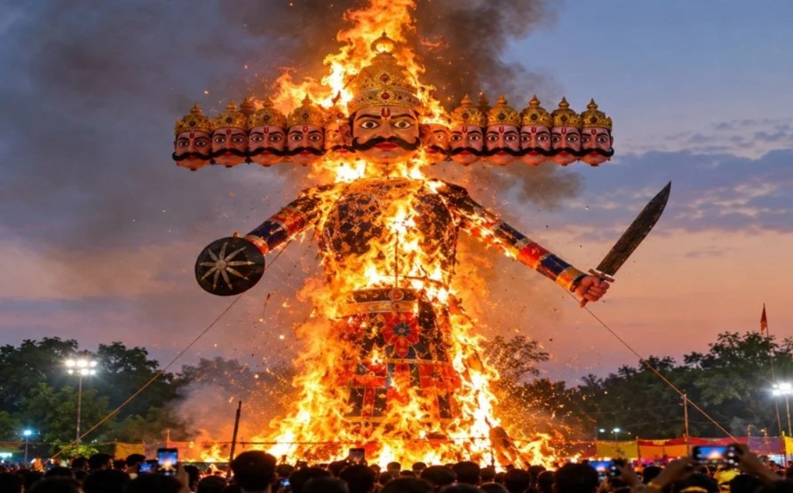 Dussehra Celebrated with Grandeur in Ranchi and Ramgarh, Thousands Witness Ravana Dahan